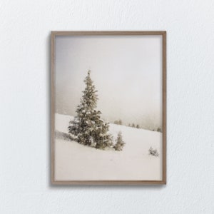 Pine tree print, christmas prints, winter prints, christmas tree print, digital prints, winter landscape wall art, snowy poster, snowy pines