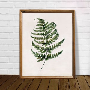 Farn Druck, Vintage botanische Drucke, Farn Plakat, digitale Drucke, Farn Wandkunst, antike botanische Kunst, Vintage Wohnkultur, grünes botanisches