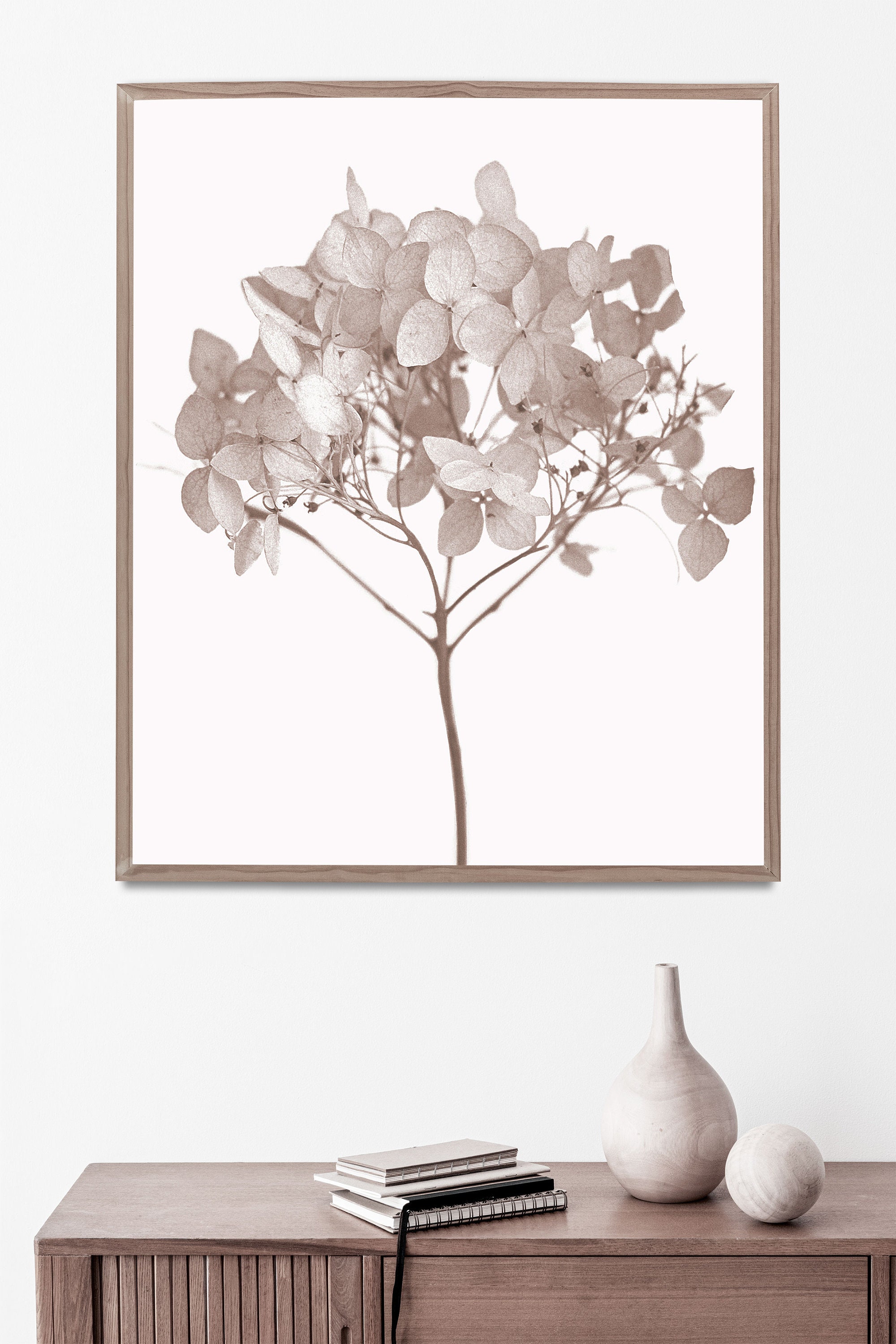 Hydrangea printable hydrangea wall art dried floral print | Etsy