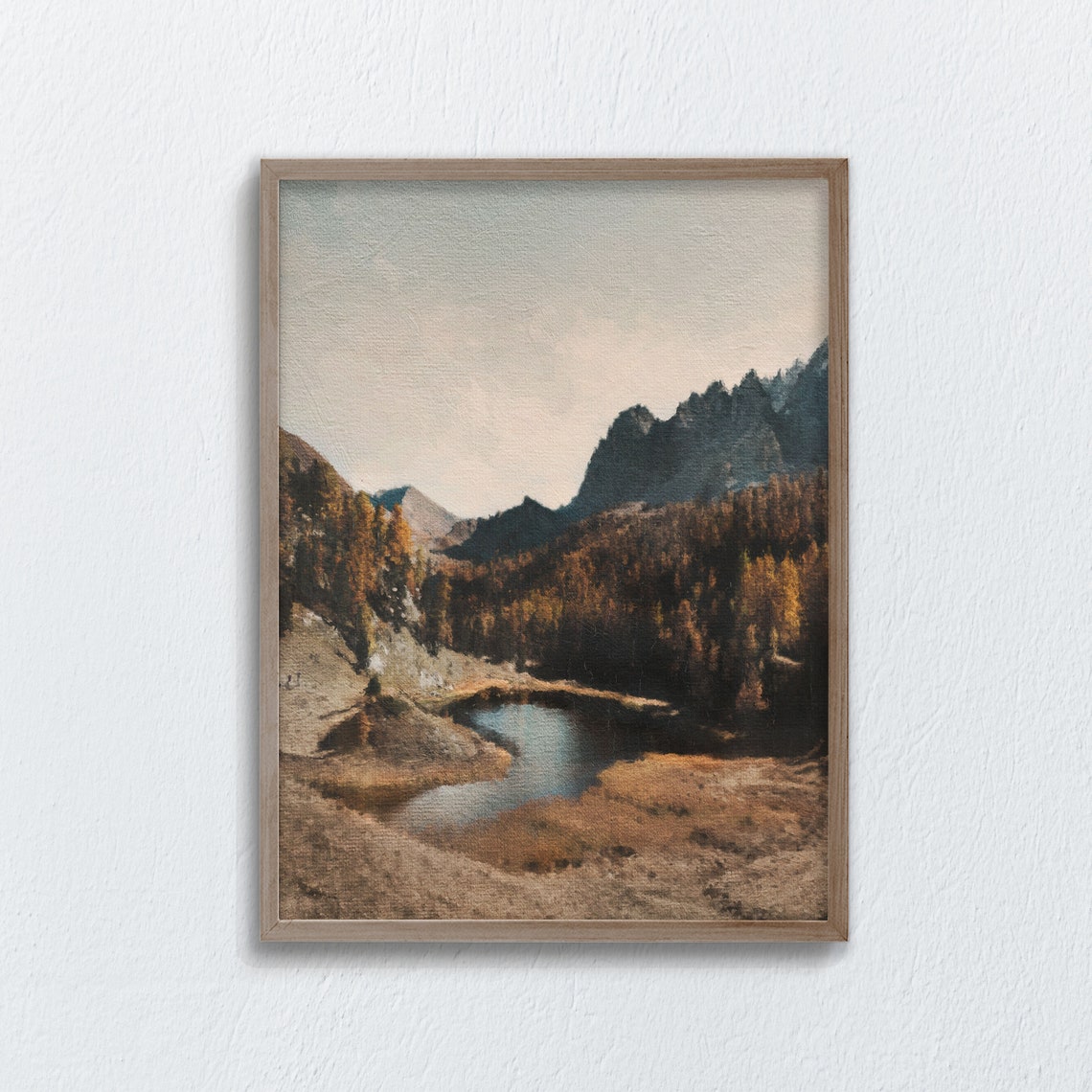 Mountain Lake Art Landscape Painting Mountain Wall Art - Etsy