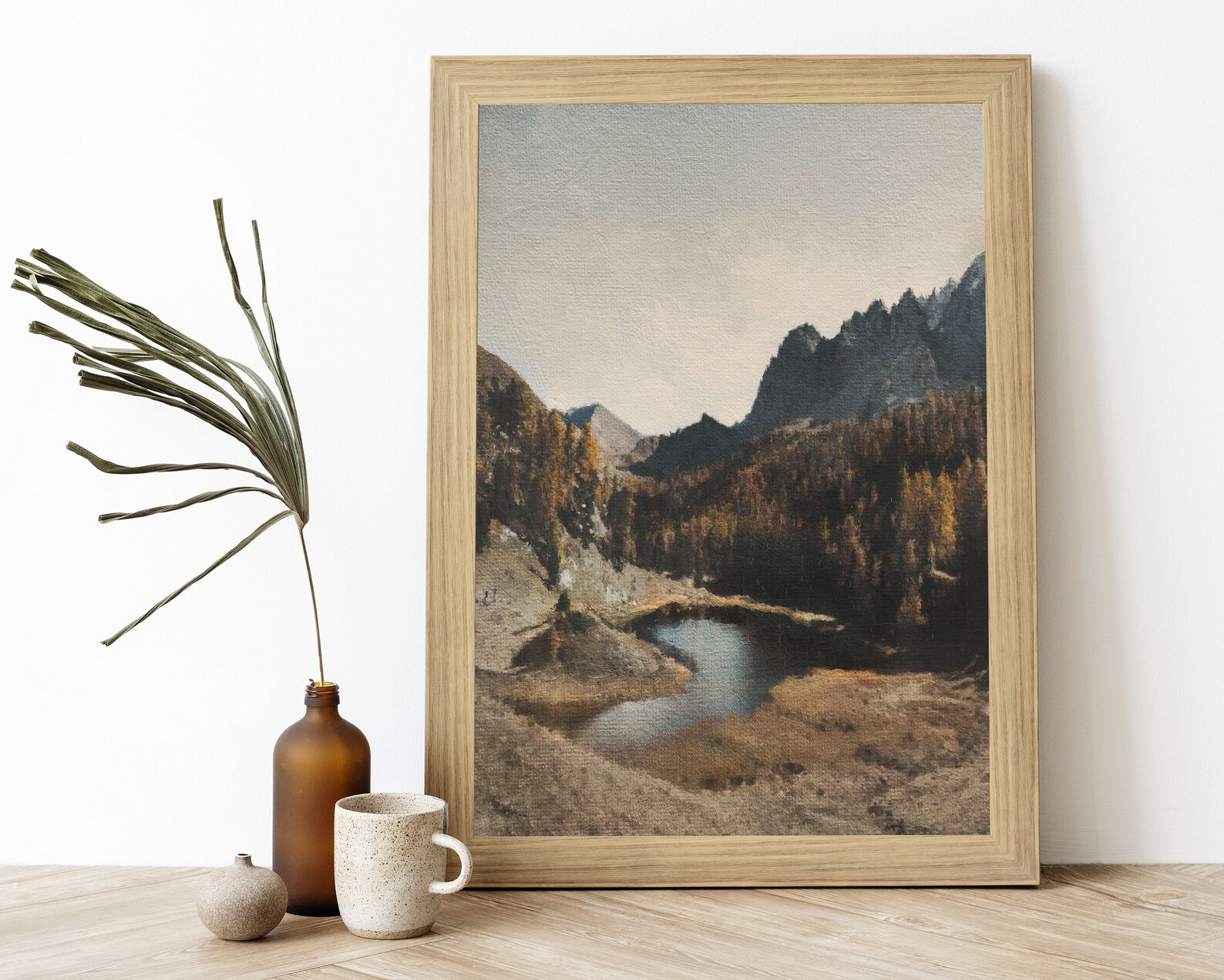 Mountain Lake Art Landscape Painting Mountain Wall Art - Etsy