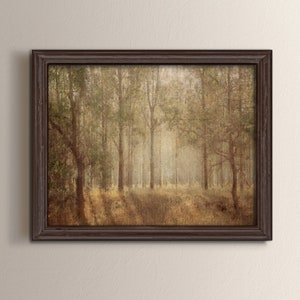 Rustic Forest Landscape Print: Vintage Style Wall Art (Digital Download)