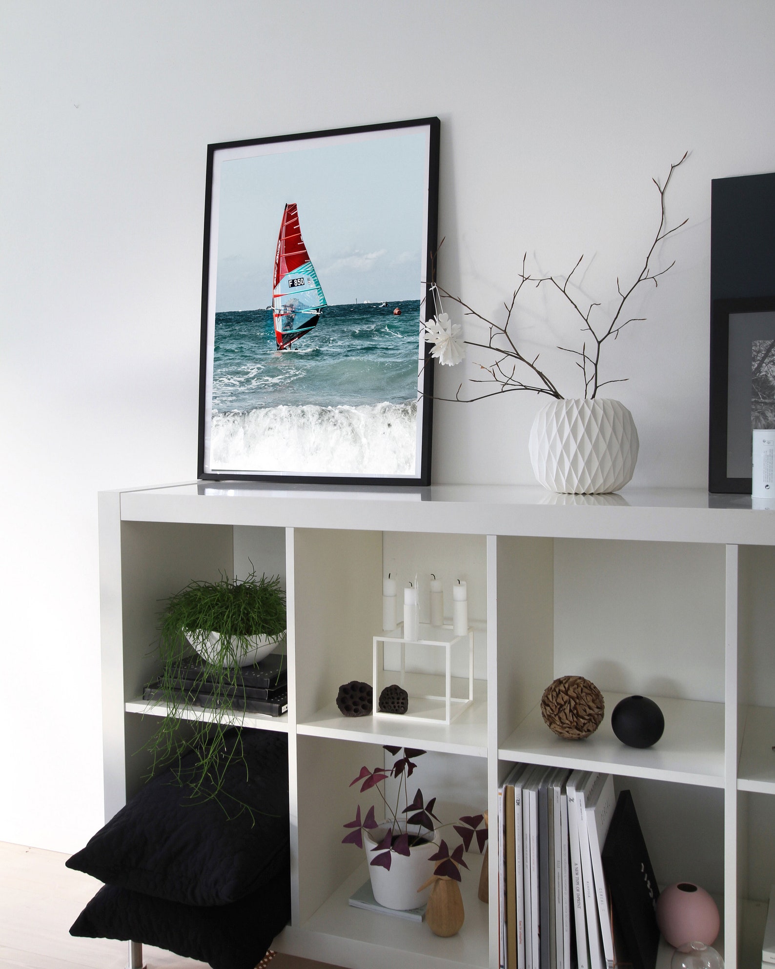 Sail wall decor nautical prints digital print navy blue | Etsy