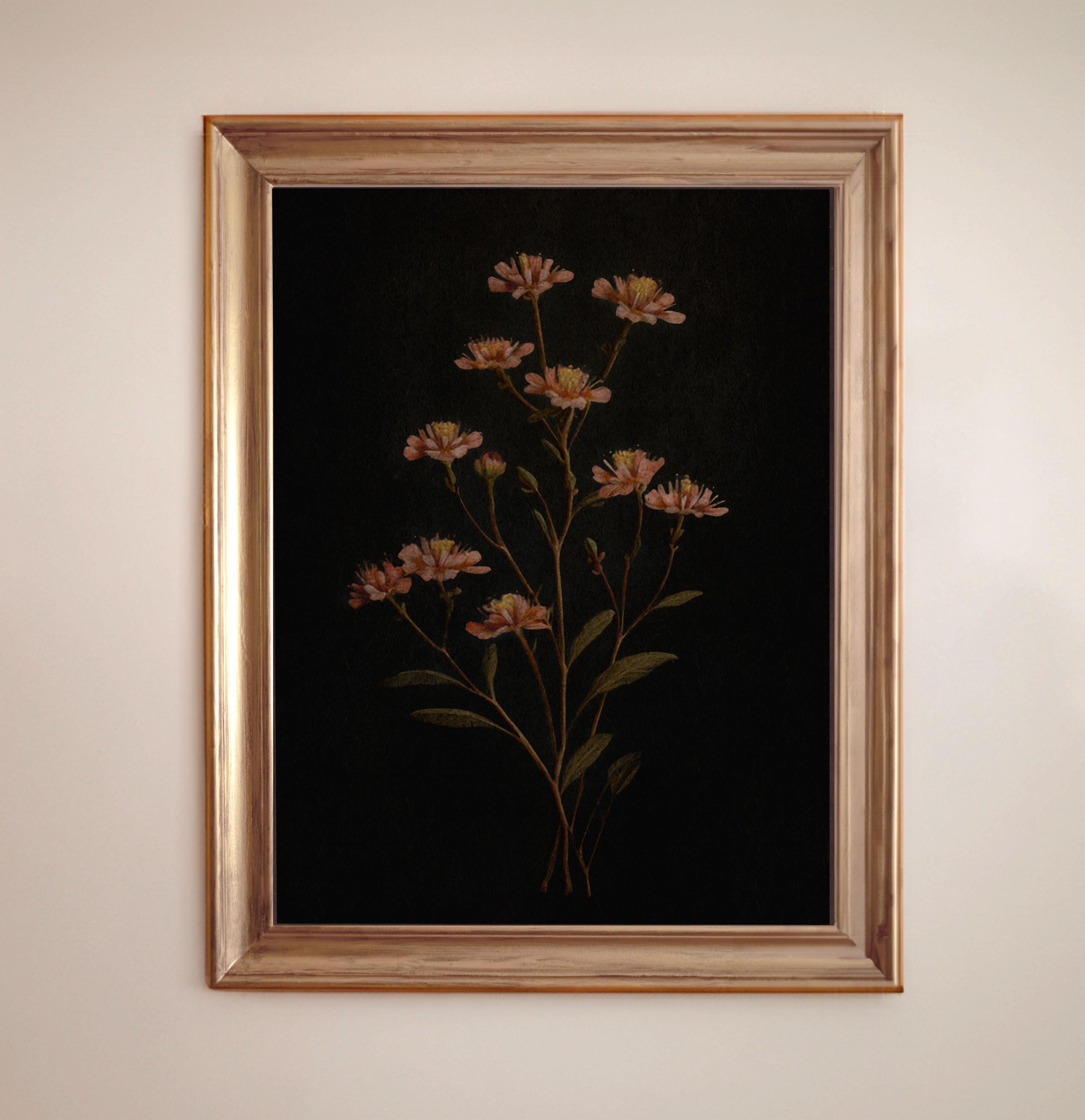 Dark Floral Print: Moody Botanical Wall Art (digital Download) - Etsy