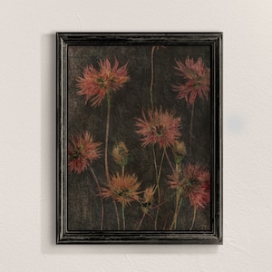 Moody Floral Print: Dark Botanical Wall Art (Digital Download)