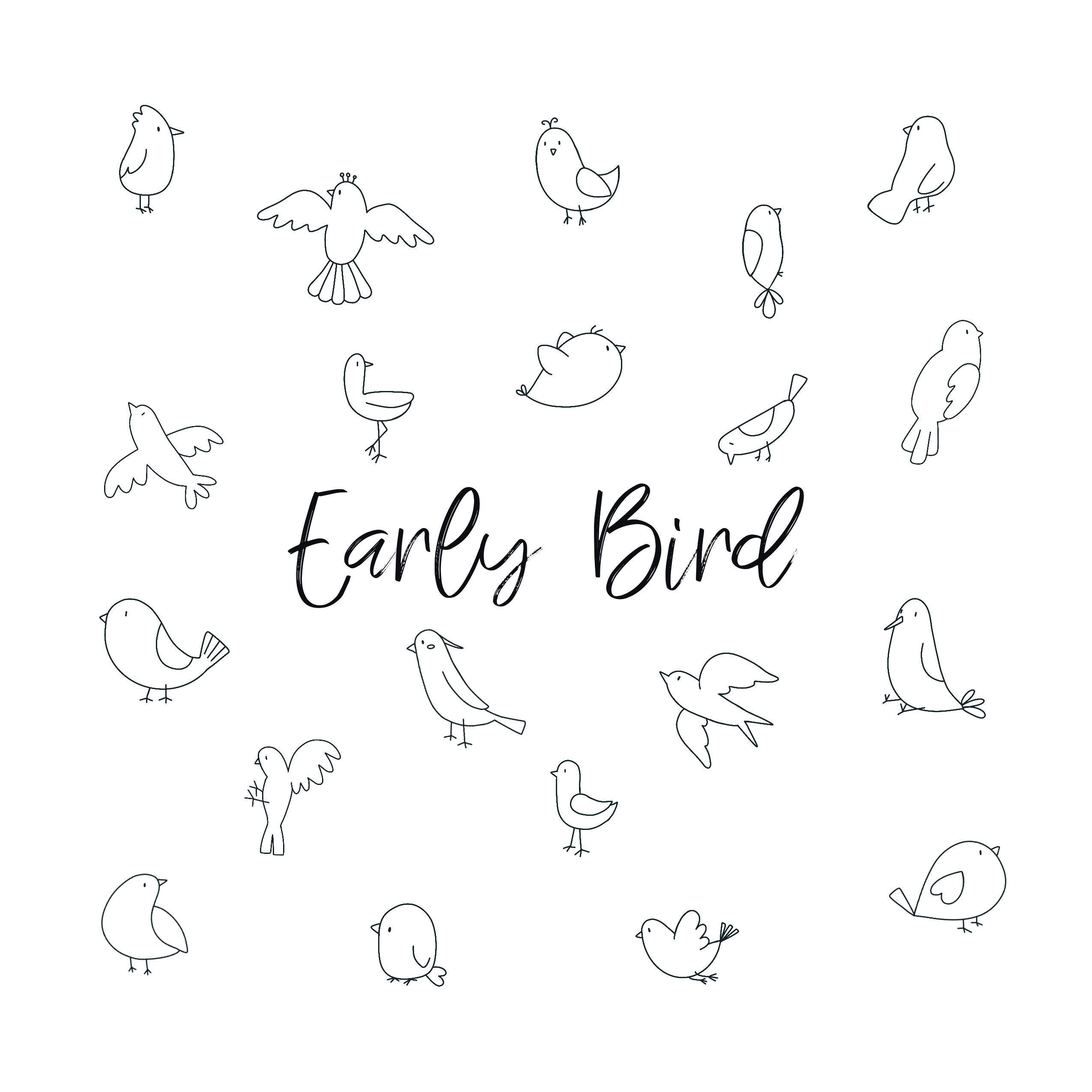 Cute Hand Drawn Bird Doodle Digital Download Svg Png Eps Pdf