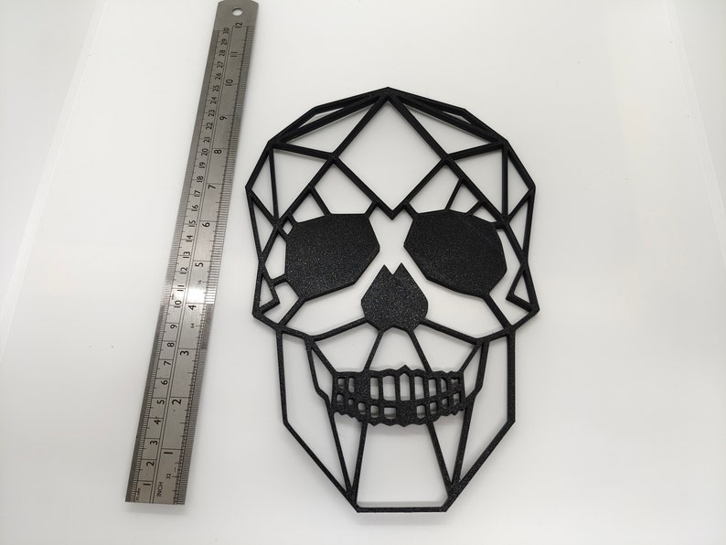 Geometric Skull Wall Art Hanging Decoration Gothic Style, Kids Room Etc