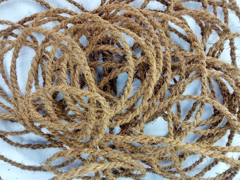 100% Natural Coconut coir rope Coconut Fiber rope For Making Toys Art & Crafts, Strings, Hanging lamps, parrot toy etc image 4