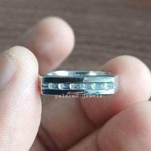 Pierścionek zaręczynowy dla mężczyzn z moissanitem i diamentami, pierścionek z złotem, pierścionek zaręczynowy, pierścionek z grawerem, pierścionek rocznicowy dla niego, pierścionek zaręczynowy