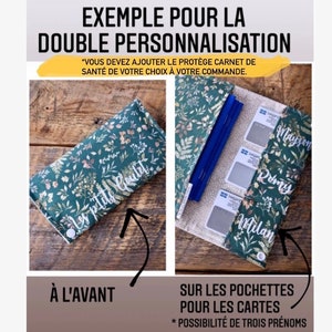 Option DOUBLE PERSONNALISATION * Protège carnet-santé personnalisé