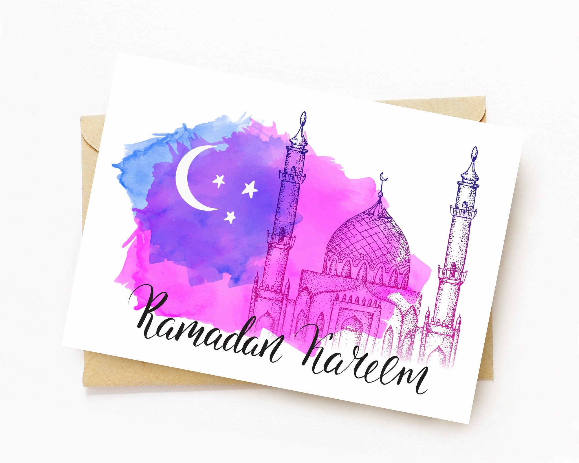Ramadan Decoration Watercolor Clipart. Ramadan Printable Hand Etsy