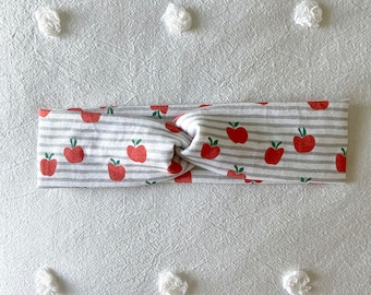 Teacher Knotted Headband, Back to School Gift, Teacher Gift, Teacher Appreciation Gift, Apple Headband, Teacher Apple, Womens Headband, Gift