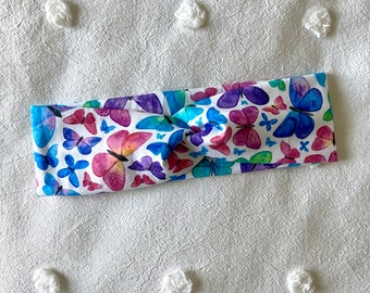 Butterfly Knotted Headband, Butterfly Headband, Animal Headband, Adult Headband, Teacher Gift, Headband For Women, Gift For Her