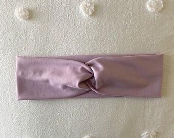 Light Purple Knotted Headband, Solid Color Hair Accessories, Gift Under 20, Spring Outfit, Gift For Her, Soft Comfortable and Stretchy