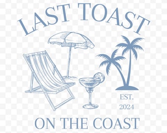 Logotipo de despedida de soltera Último brindis en la costa Cóctel Logotipo de despedida de soltera Playa Despedida de soltera PNG SVG