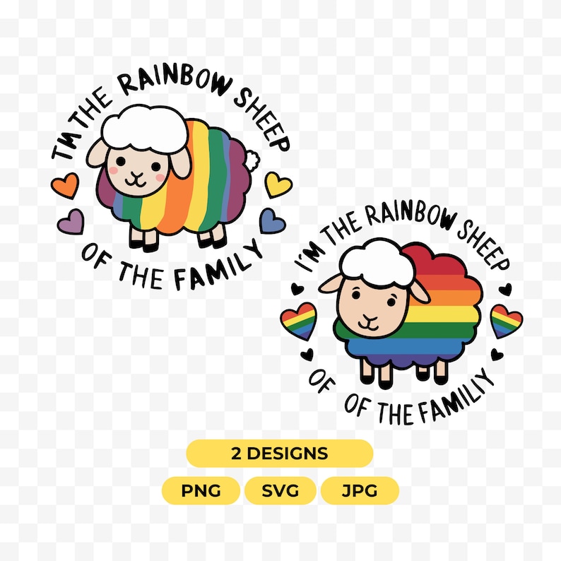 Lustige LGBT Geburtstagskarte 'The Rainbow Sheep Of The Family' – A5, Mit Umschlag, Für LGBTQ+ Feiern & Liebevollen Humor