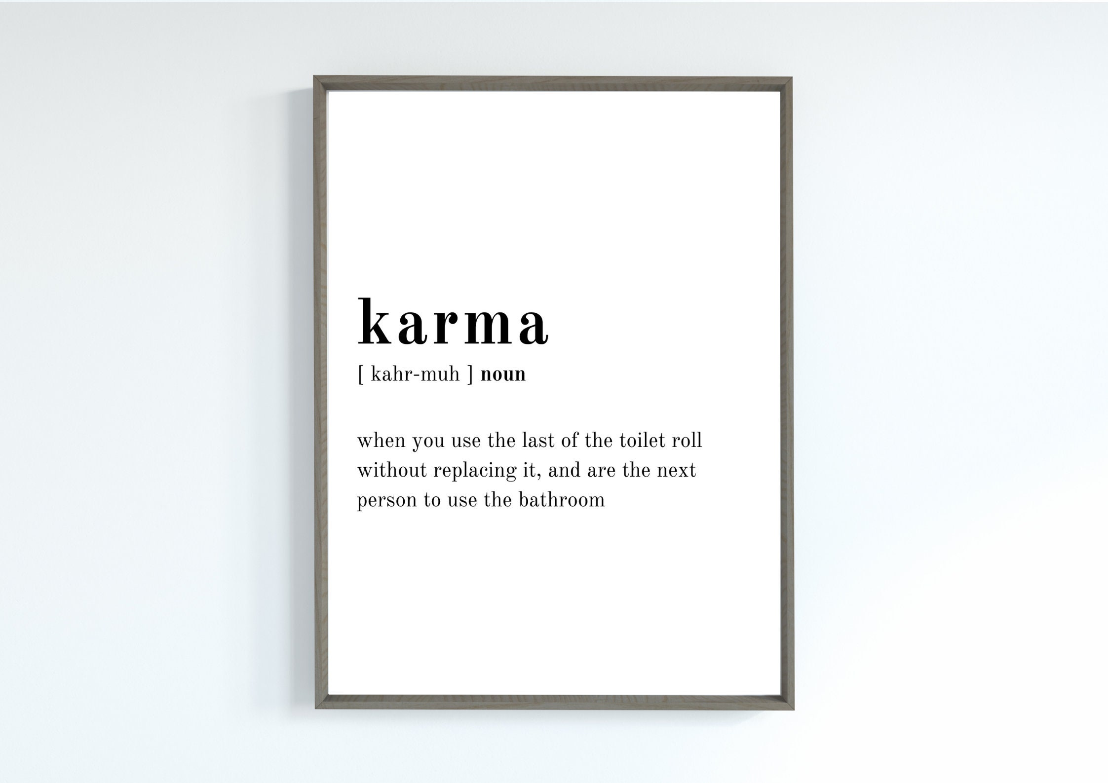 Karma print Wall art Wall decor Etsy