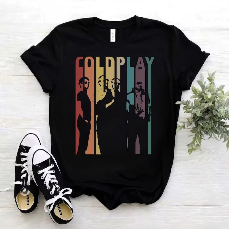 Discover Vintage Retro Coldplay T-Shirt, Vintage Coldplay Shirt, Coldplay Gift, Retro Gift Tee