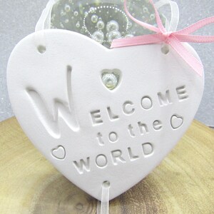 Personalised New Baby Keepsake Gift - Welcome to the World, Baby Name, Date of Birth & Weight