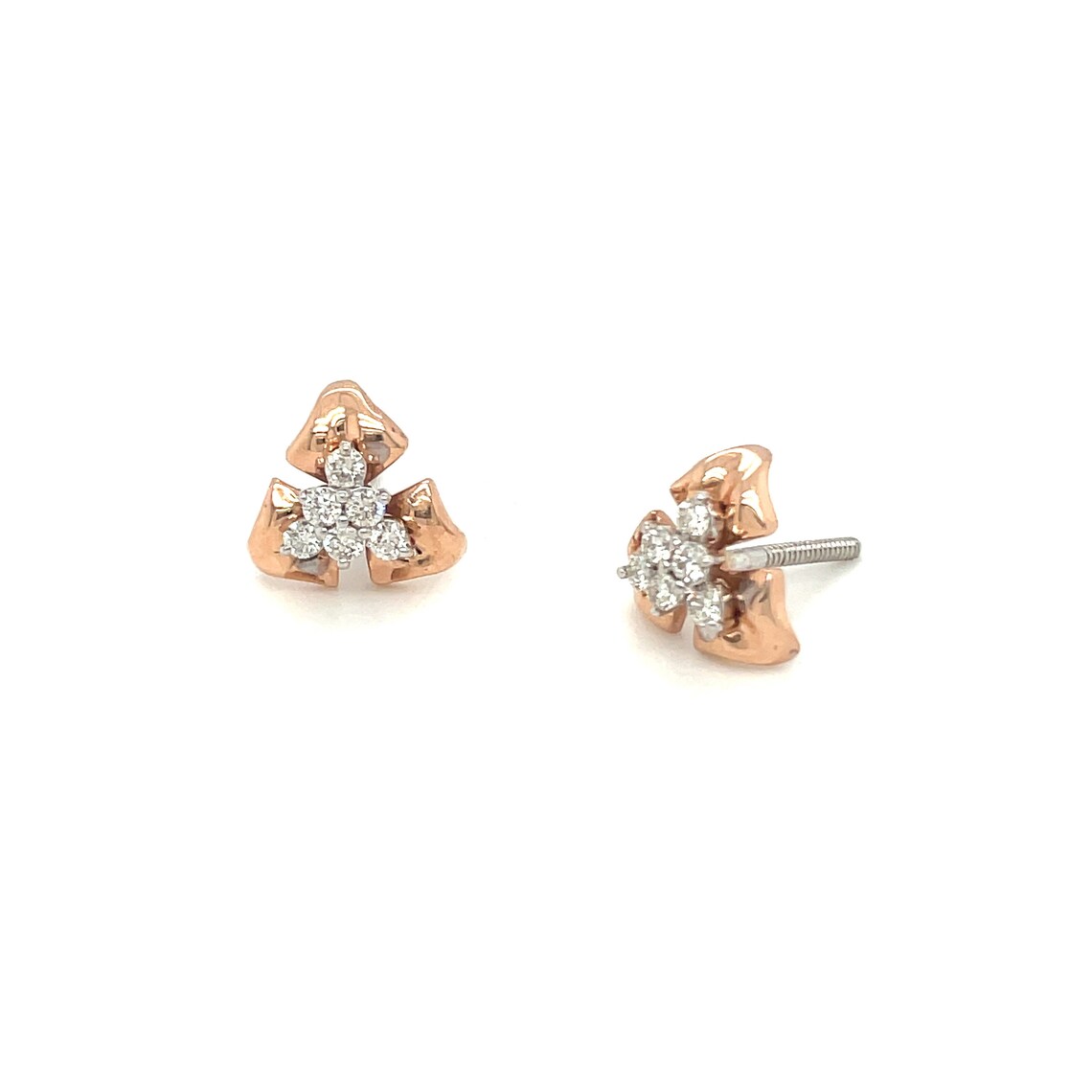 diamond helix stud earring