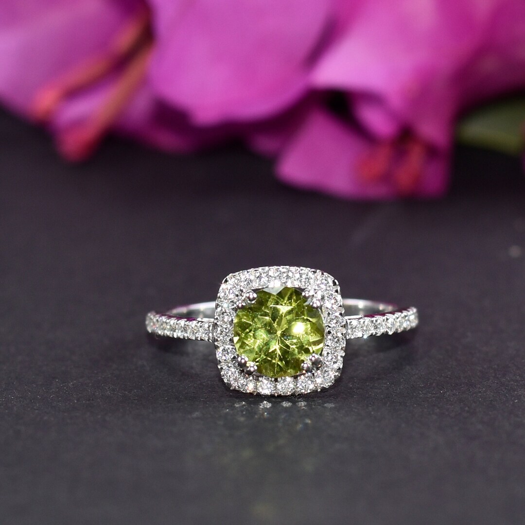 Buy Peridot Ring, August Birthstone, Peridot Gemstone Ring, Peridot  Engagement Ring, Wedding Ring, Gift Idea, Promise Ring, Gift for Her Online  in