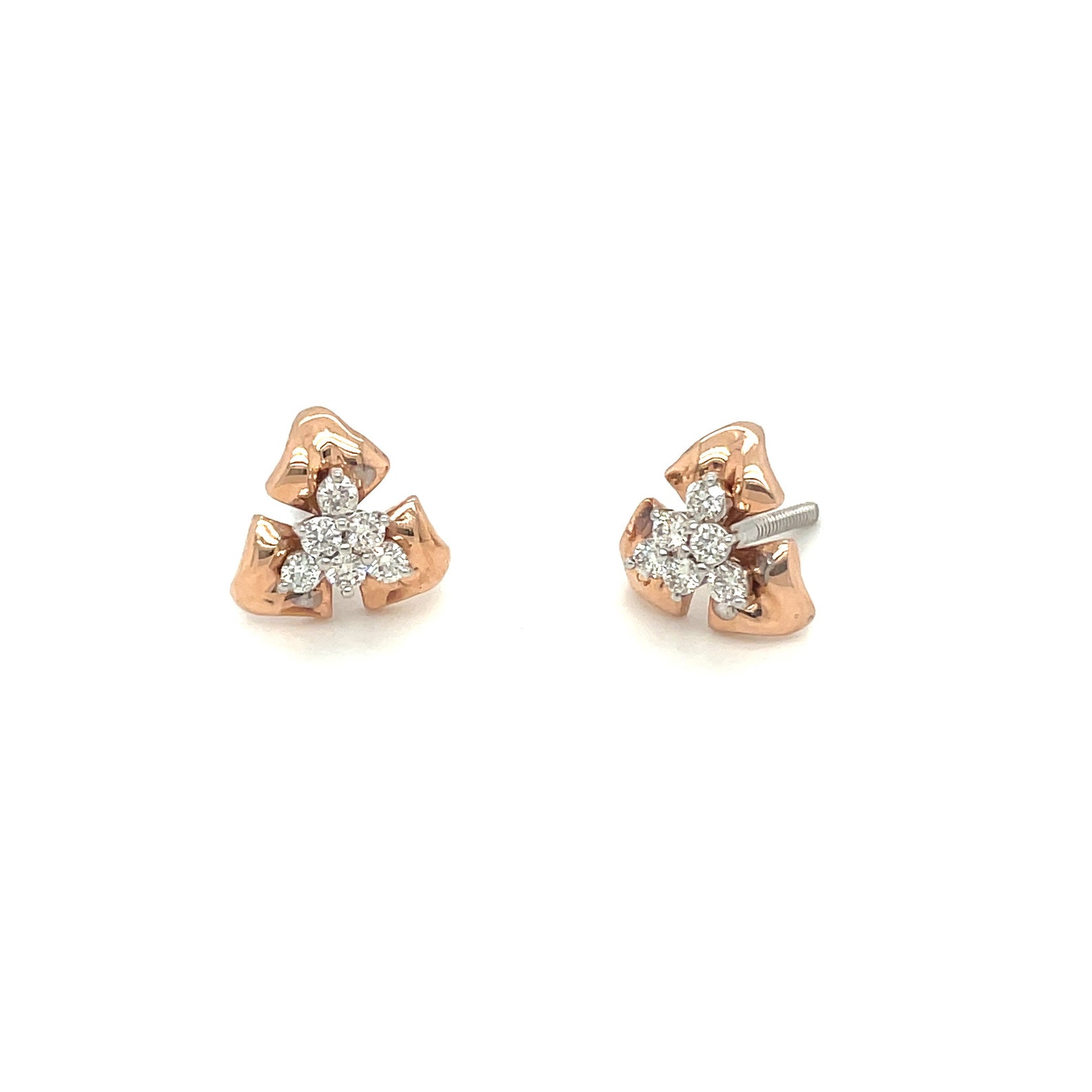 diamond helix stud earring