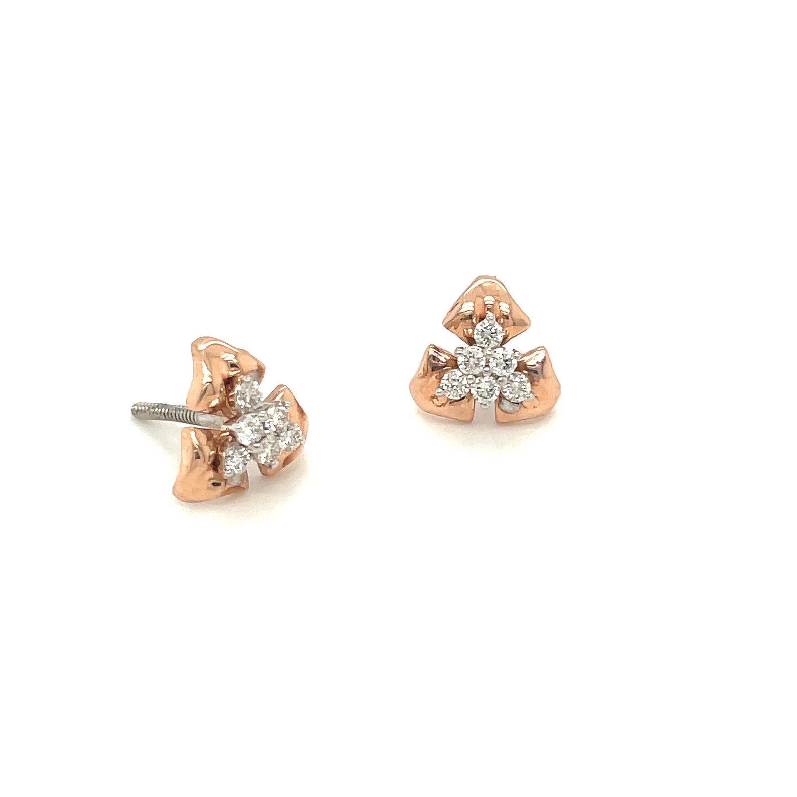 diamond helix stud earring