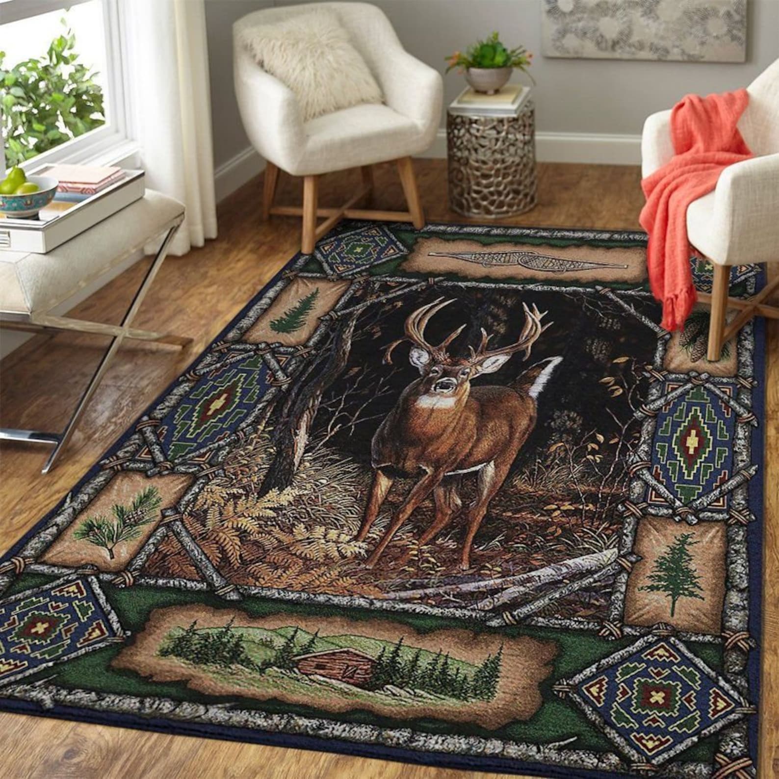 Deer hunting Rug gift For Anniversary Mother's day Etsy