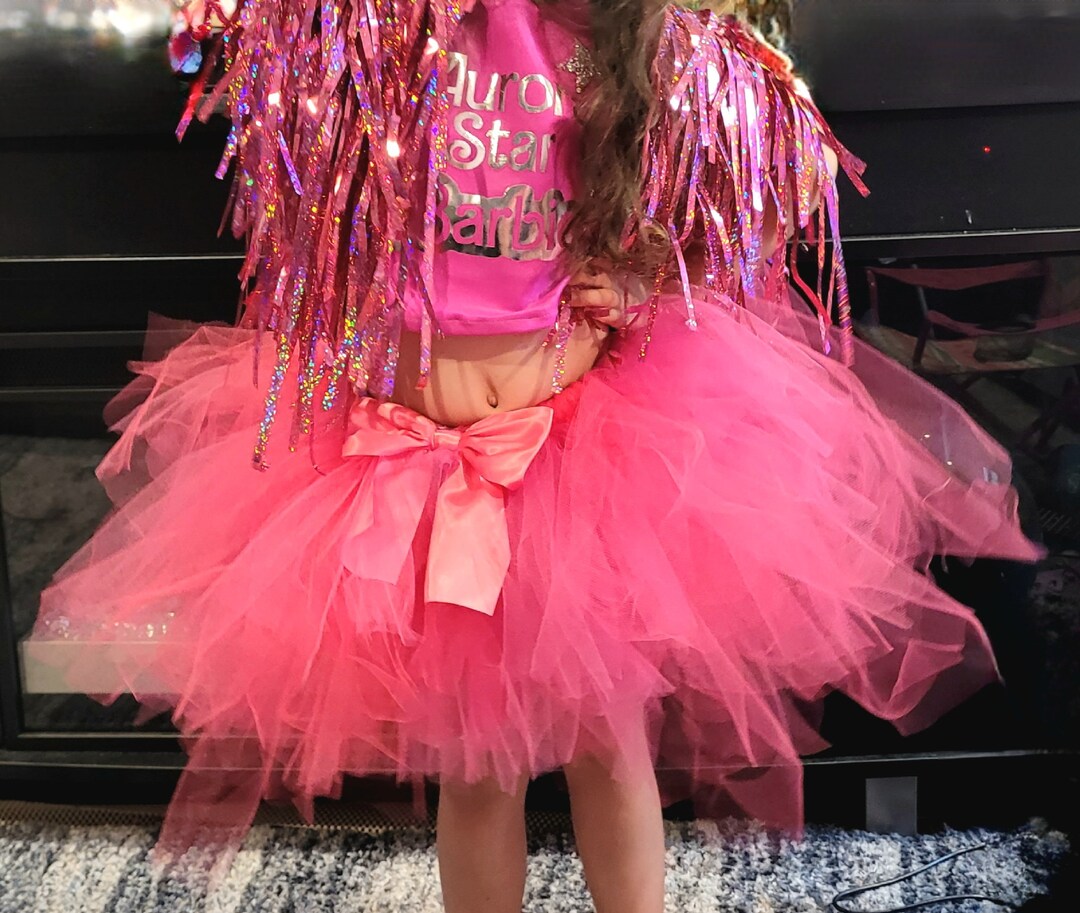 Barbie Pink Tutu Skirt Tinsel Jacket Glitter Top Etsy