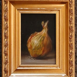 Aceo arte contemporanea natura morta incorniciata miniatura aceo dipinto ad olio