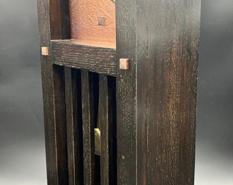 Stained Oak Craftsman Clock