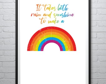 Rain and Sunshine Rainbow - poster