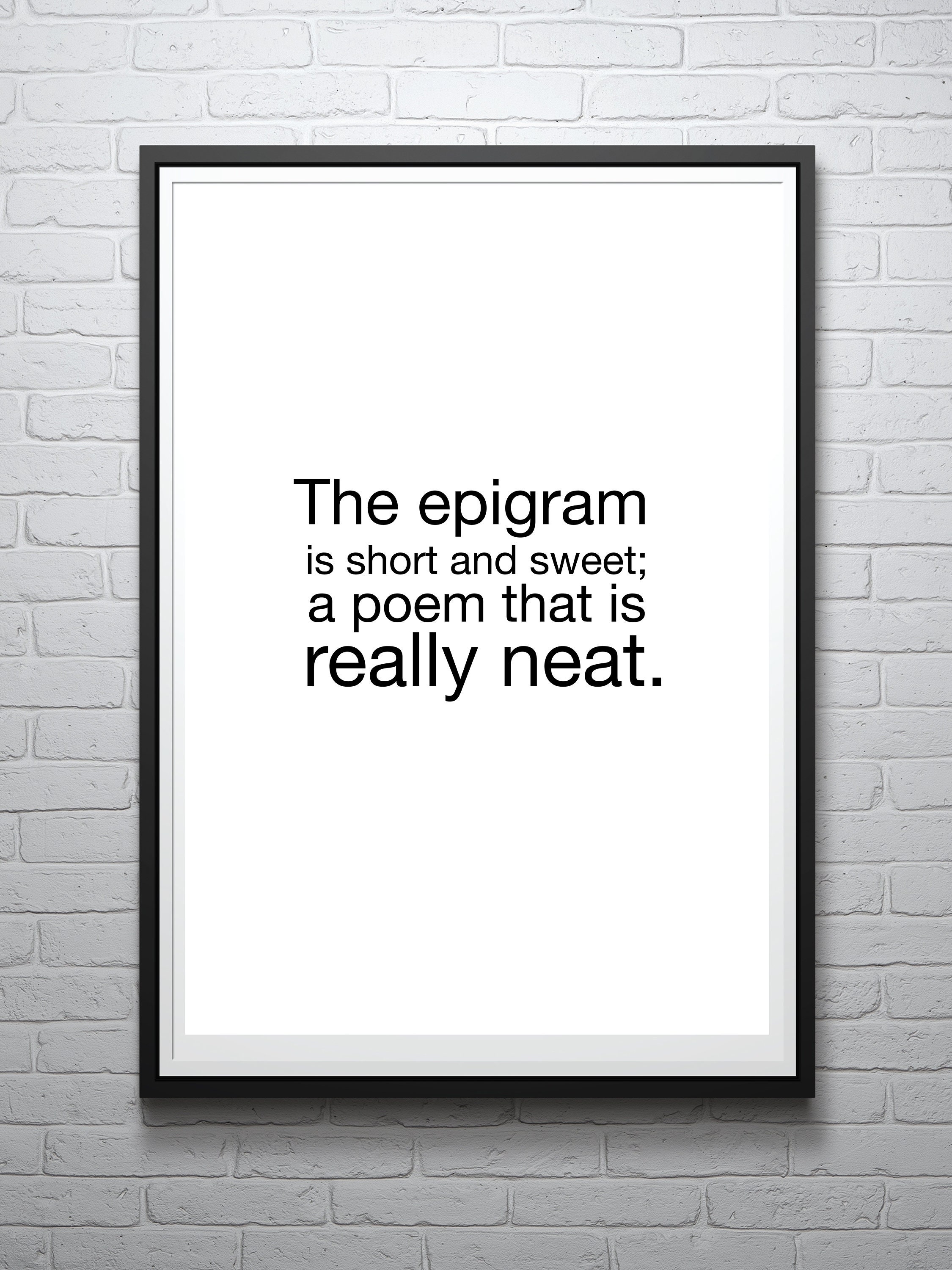 Epigram A3 Print Etsy Canada