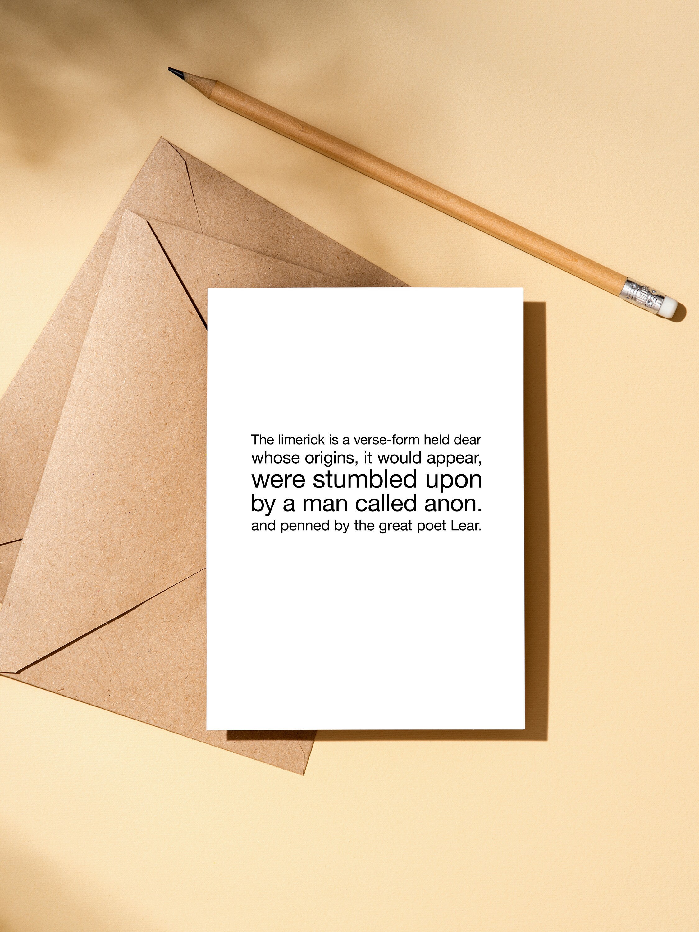 Limerick A6 Card Etsy