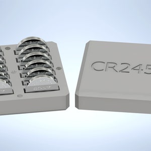 Battery Holder/Tray | CR2450 Battery Storage | Magnetic Lid | Battery Container