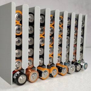 3D Printed Battery Dispenser: AA/AAA Battery Organizer