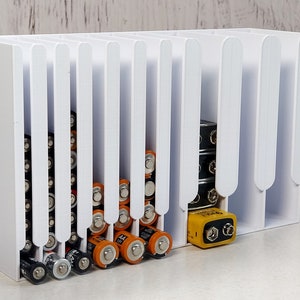 3D Printed Battery Dispenser: AA, AAA, 9V Battery Organizer
