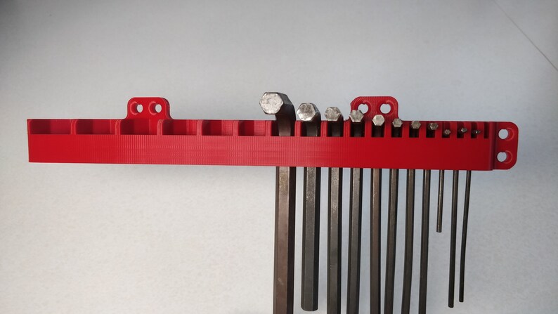 thumbnail image 2 of Branded Forged Steel Allen Wrench Holder Organizer – Metric & Inch – Long Arm Ball End Set 2 of 5