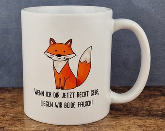 Cup with your text #fox #cup #saying #personalized #individual #funny #mug #gift #desired text #cute #coffee #tea