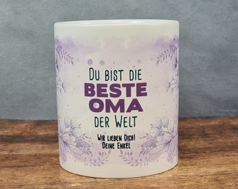 Cup Best Grandma in the World #Best #Gift #Name #individual #personalized #Mug #Aunt #World's Best #Cup #personal #Grandma #Omi #Mom