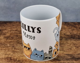 Cat cup personalized with your name/desired text #cat #cat #cup #gift #catlover #christmas #birthday #grandma #mom