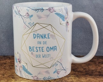 Cup with saying: "Thanks to the best grandma in the world!" #Grandma #funny #saying #cup #mug #funny #coffee #grandma gift #gift #tea #thank you