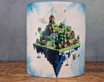 Cup with name + Minecraft world motif #personalized #individual #minecraft #name #gamer #gaming #minecraftdesign #gift #birthday