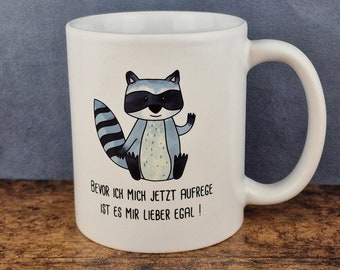 Cup with your text #raccoon #cup #saying #personalized #individual #funny #mug #gift #desired text #cute #coffee #tea
