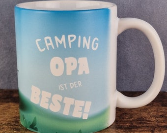 Cup with saying: "Camping Grandpa is the best!" #Grandpa #vacation #saying #cup #mug #grandpa cup #coffee #mobile home #camping #cool #camper