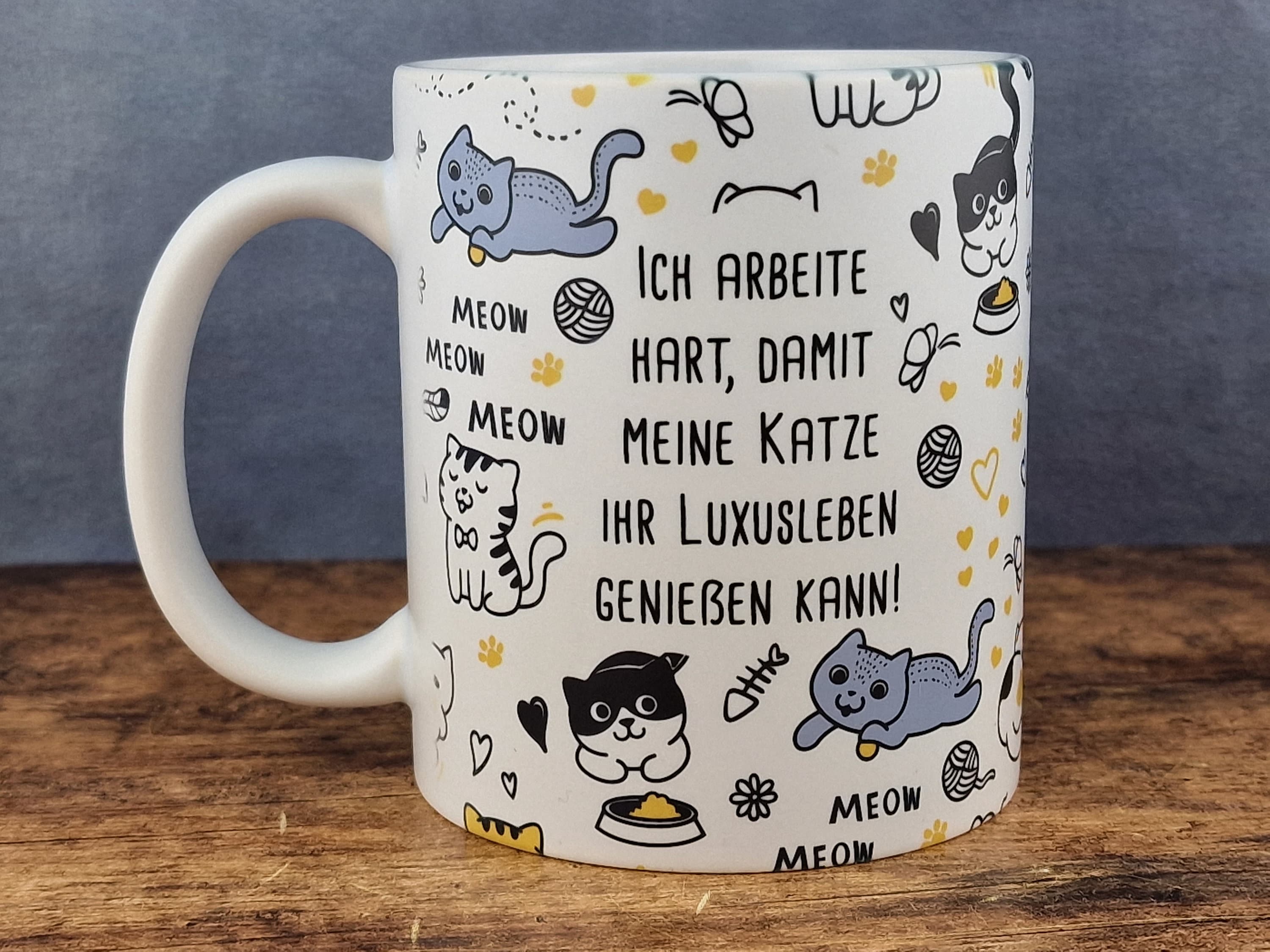 SCHWARZE KATZE Kaffeetasse – Mit Spruch, 330 Ml, Spülmaschinenfest – Geschenk Für Katzenliebhaber & Frauchen