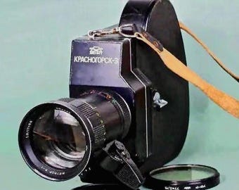 KRASNOGORSK-3 16mm Movie Camera USSR Meteor-5-1 17-69mm Soviet lens M42