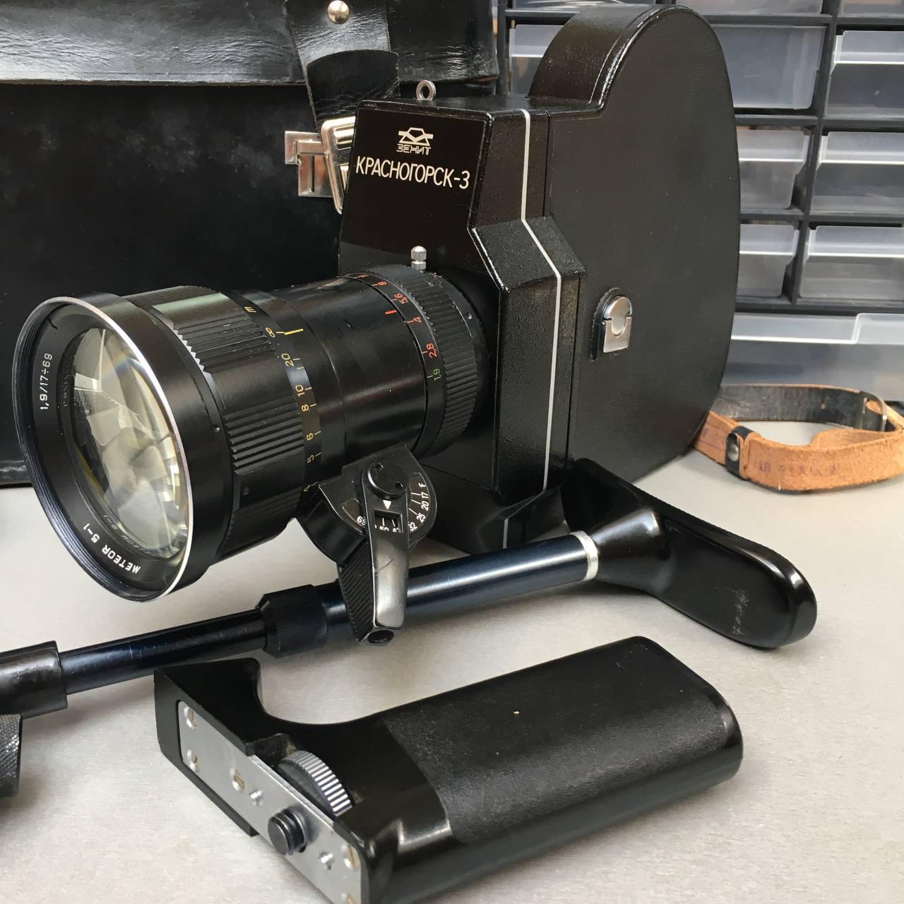 【希少・美品】Krasnogorsk-3 16mmフィルムカメラ ソ連製 KRASNOGORSK-3 16mm Soviet Movie Camera USSR Meteor-5-1 17-69mm 1.9