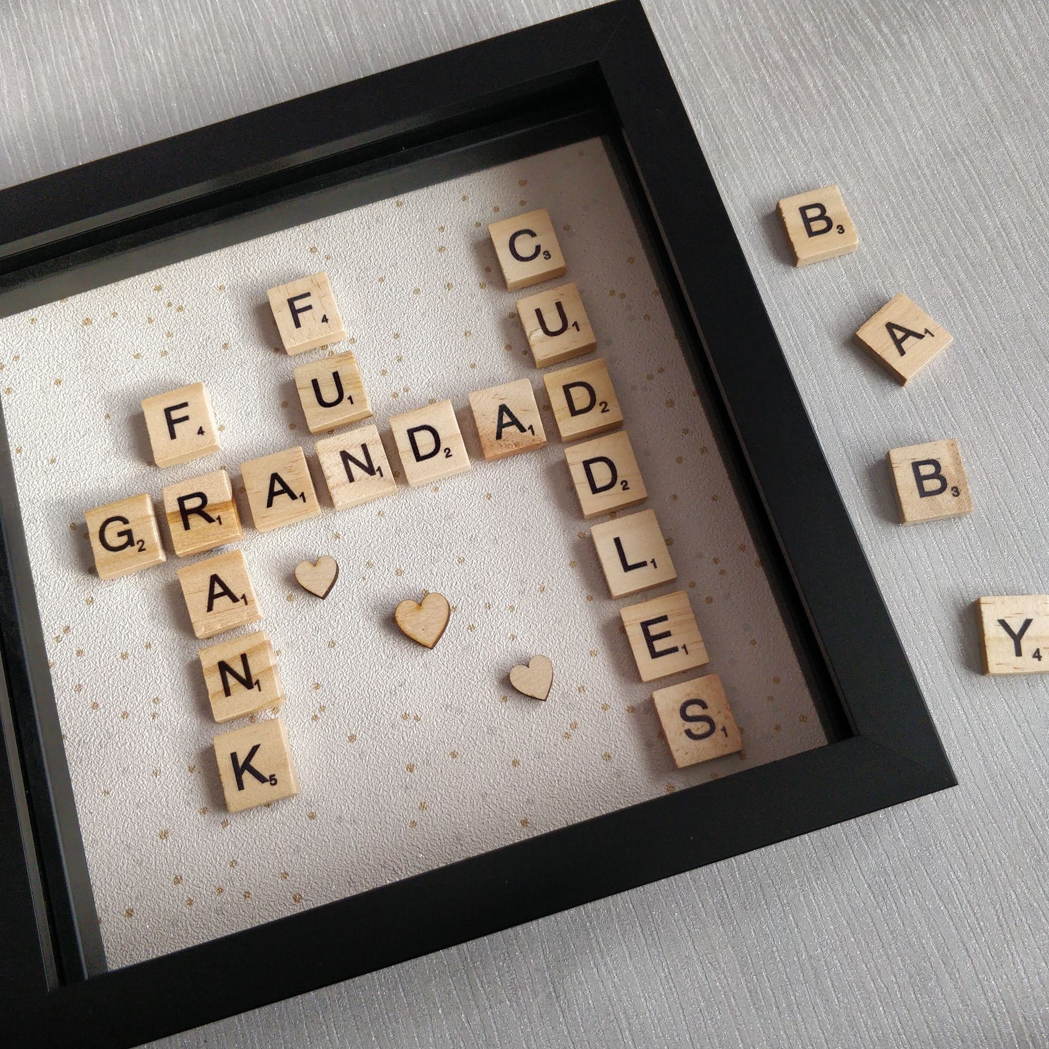 🖼Grand cadre Famille façon Scrabble personnalisé 🎨