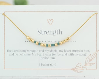 Collar con código Morse de la Fuerza: Joyería de plata de ley para concienciar sobre la importancia de la fuerza.